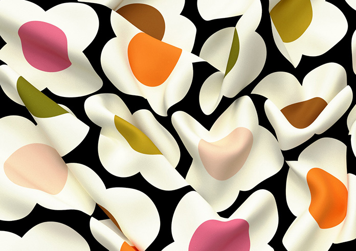 Orla Kiely Spot Flower, Red Multi - Roman Blind - Image 4